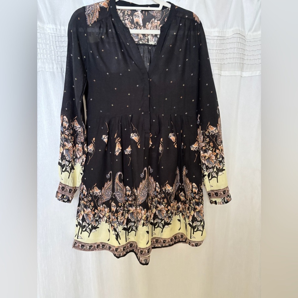 Free people tunic dress paisley